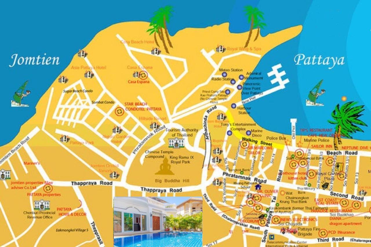 Ratana Villa - Pattaya Holiday House Walking Street 7 Bedrooms Kültér fotó